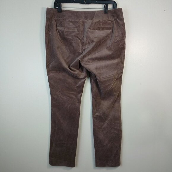 LOFT BRAND WOMENS VELVET PANTS, CHOCOLATE COLOR, SIZE 10P, NWT - Picture 3 of 5